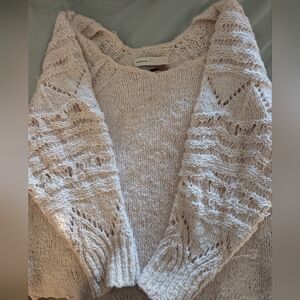 Anthropologie Pilcro Textured Cream Sweater